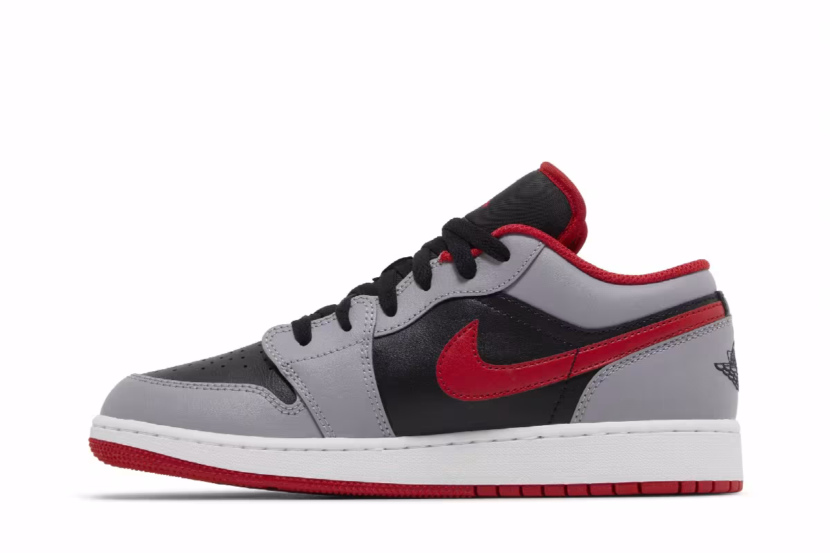 Air Jordan 1 Low GS Cement Fire Red, view 4