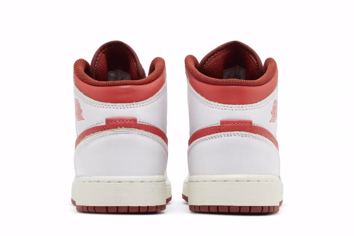Air Jordan 1 Mid SE GS White Dune Red, view 7