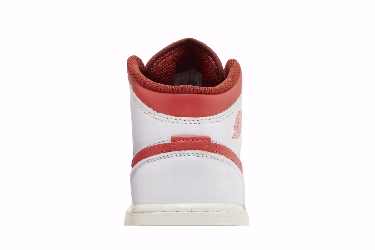 Air Jordan 1 Mid SE GS White Dune Red, view 8