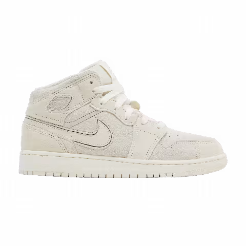 Air Jordan 1 Mid SE Craft GS 'Pale Ivory'