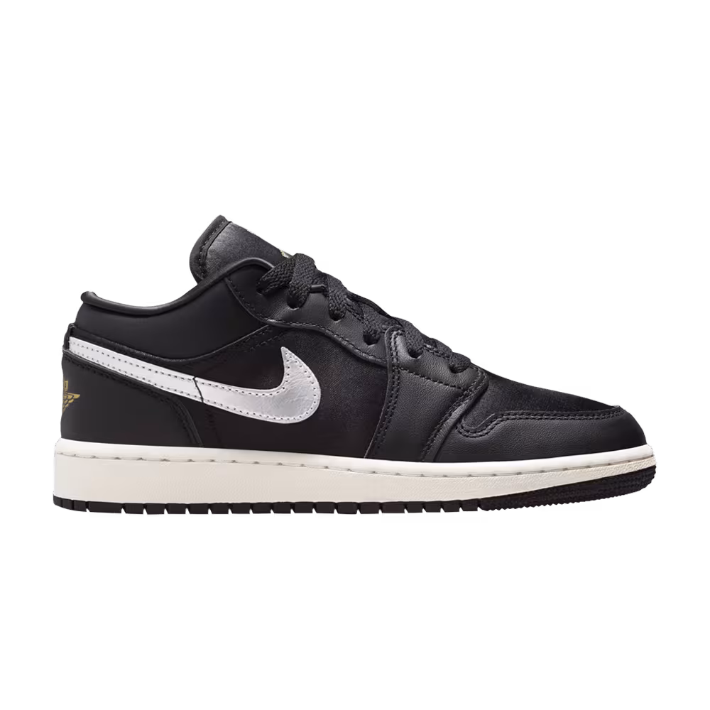 Air Jordan 1 Low SE GS Black Metallic Silver