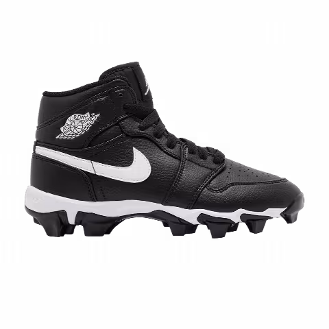 Air Jordan 1 Mid Cleat GS 'Black White'