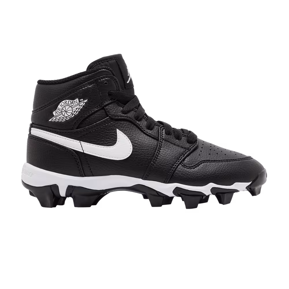 Air Jordan 1 Mid Cleat GS Black White