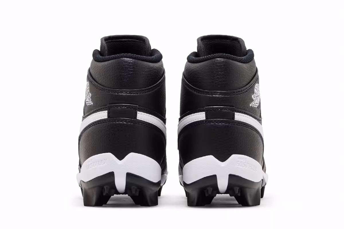 Air Jordan 1 Mid Cleat GS Black White, view 7