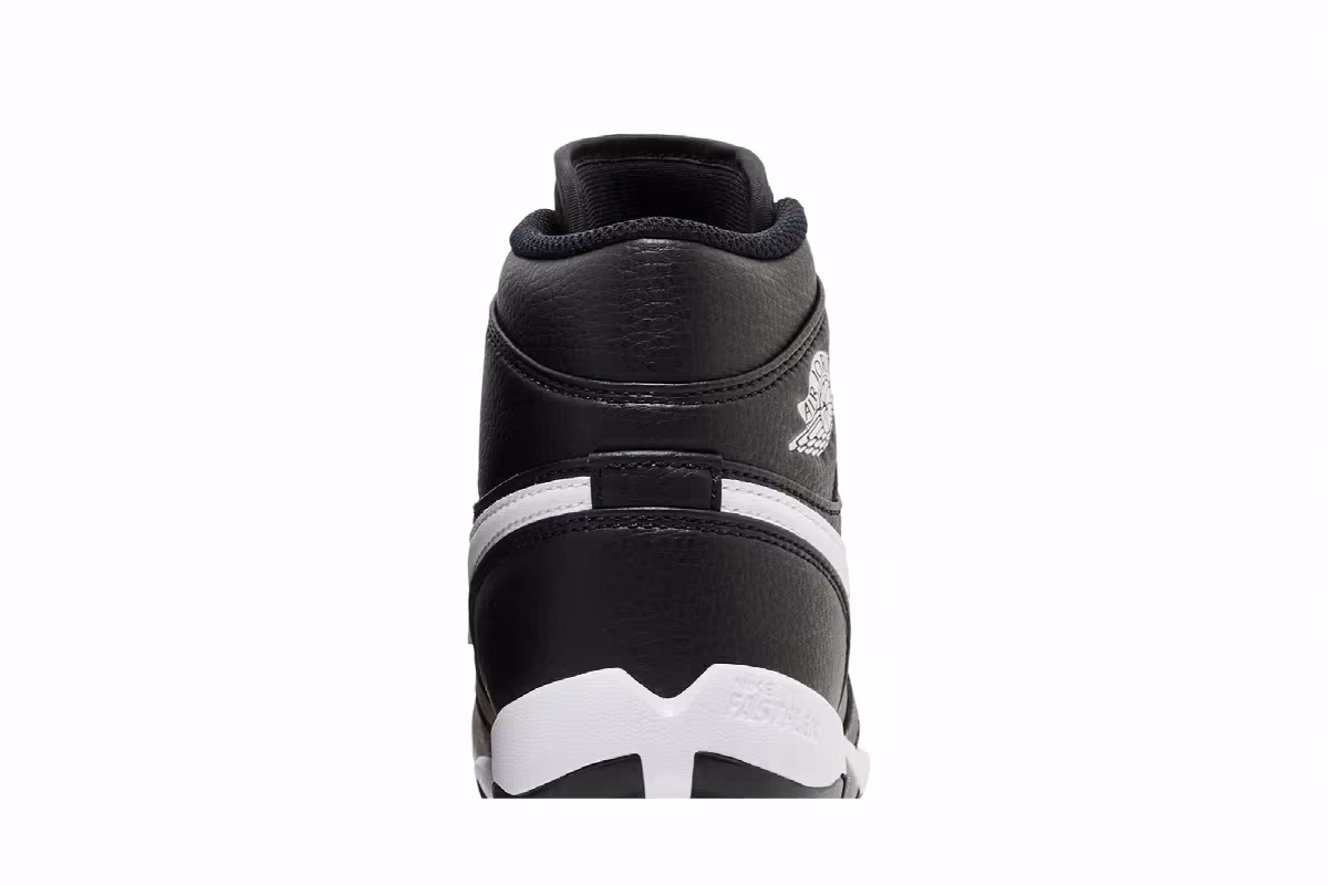Air Jordan 1 Mid Cleat GS Black White, view 8