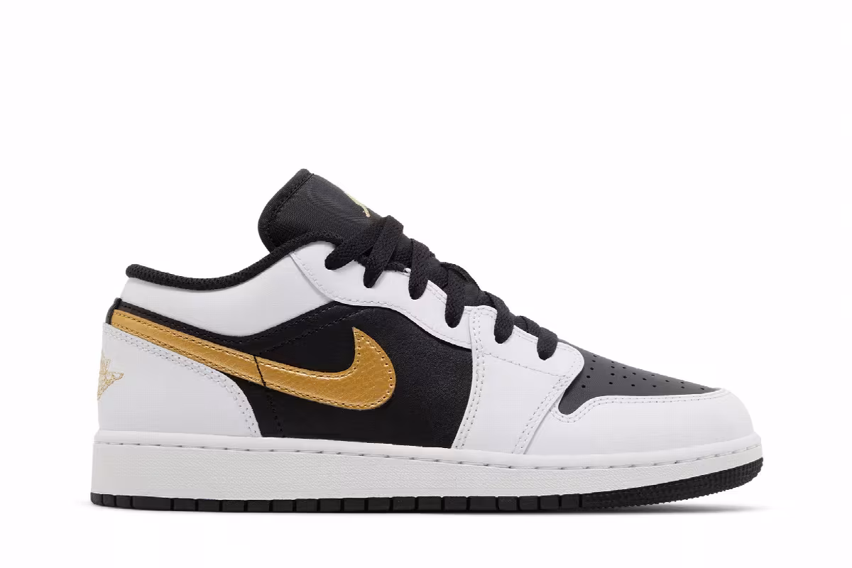 Air Jordan 1 Low GS Gold Swoosh, view 2