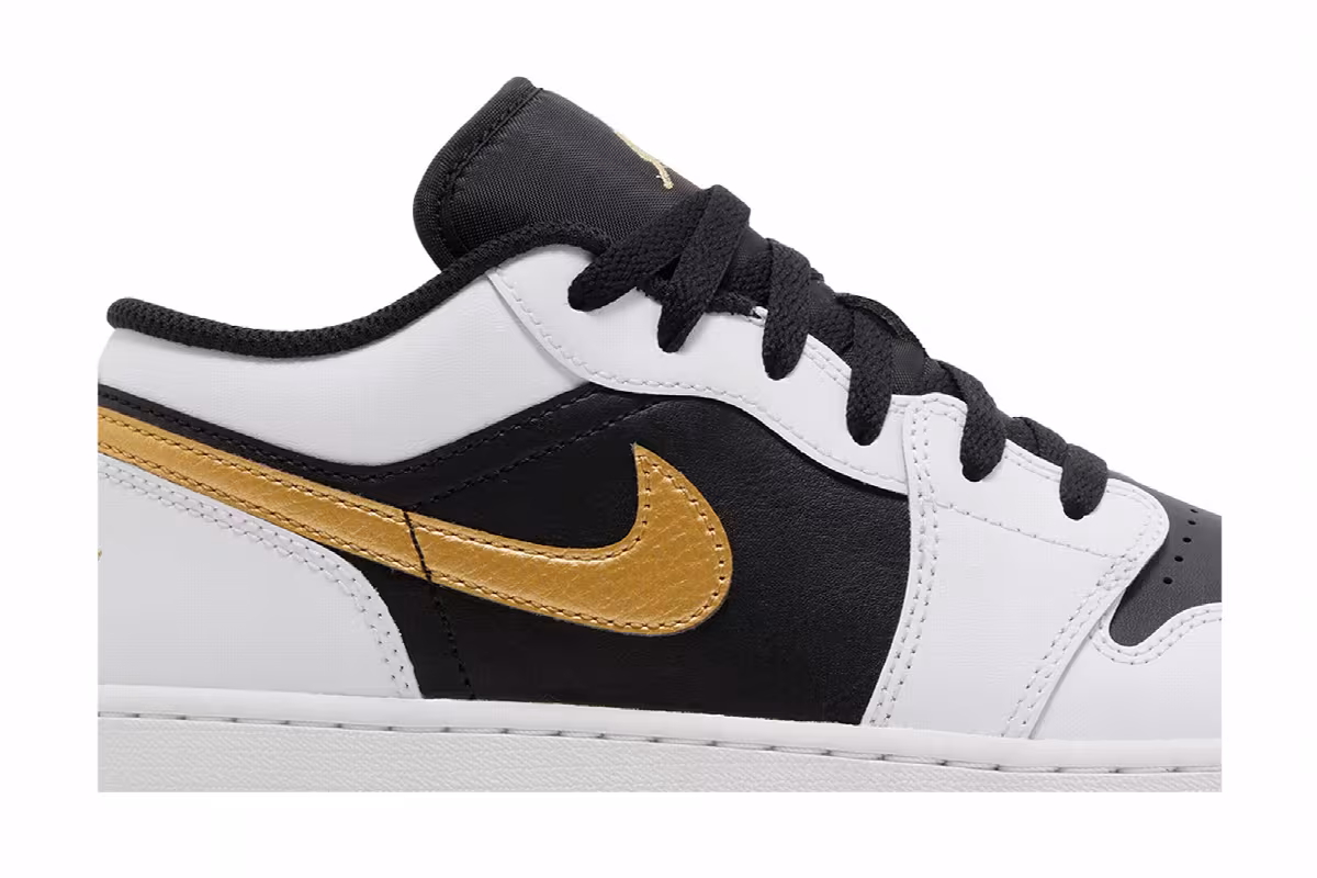 Air Jordan 1 Low GS Gold Swoosh, view 3