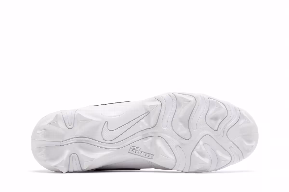 Air Jordan 1 Low Cleat GS White Black, view 5