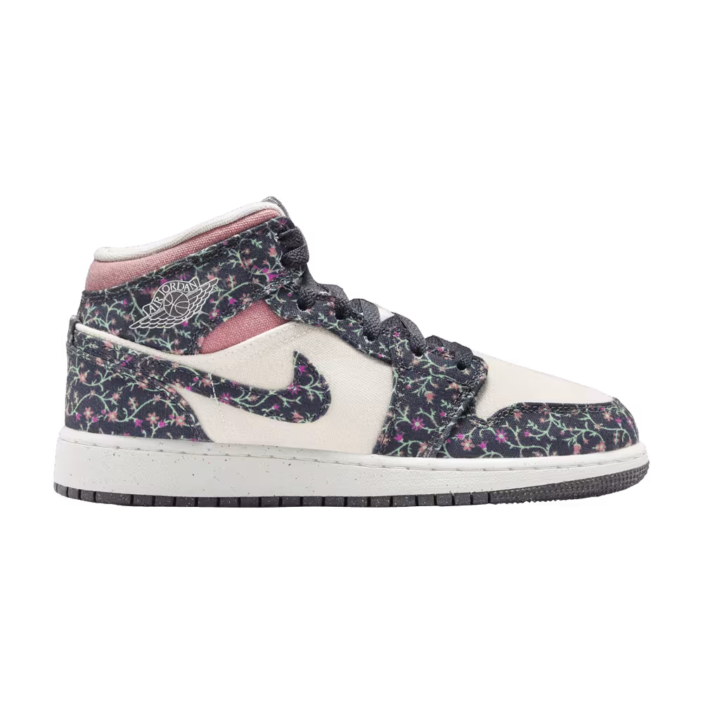 Air Jordan 1 Mid SE GS Floral