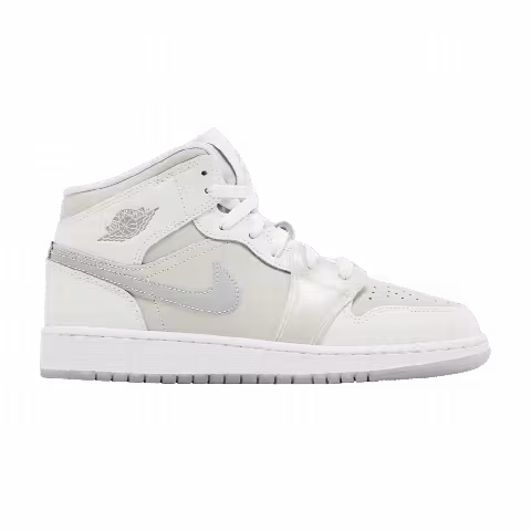 Air Jordan 1 Mid SE GS 'Summit White Metallic Silver'