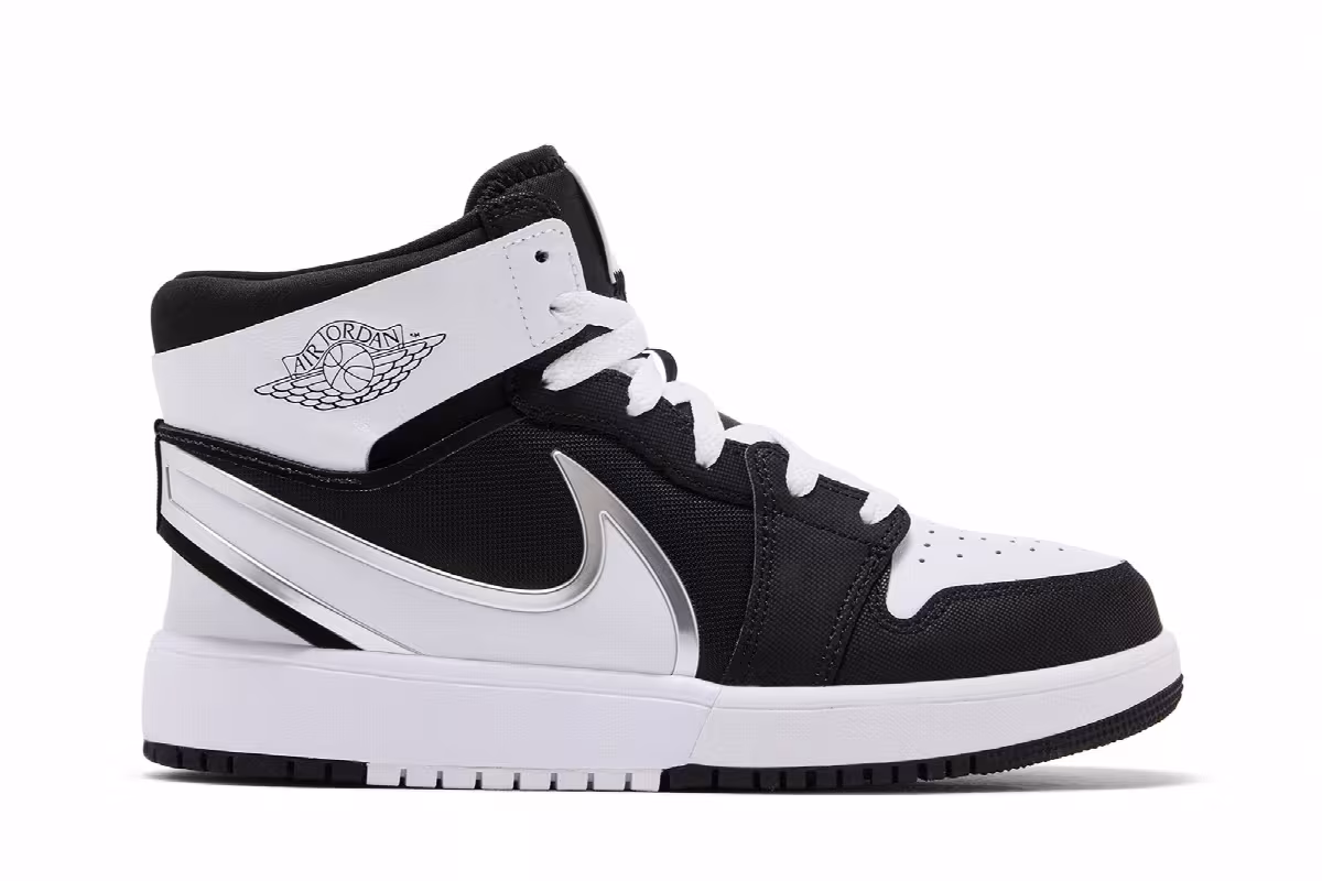 Air Jordan 1 Mid RM EasyOn GS Black White, view 2