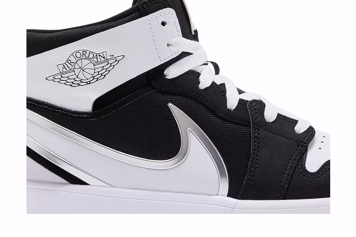 Air Jordan 1 Mid RM EasyOn GS Black White, view 3