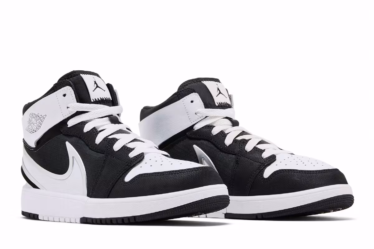 Air Jordan 1 Mid RM EasyOn GS Black White, view 9