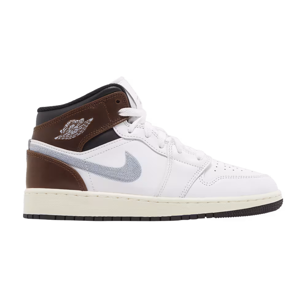 Air Jordan 1 Mid SE GS White Blue Grey