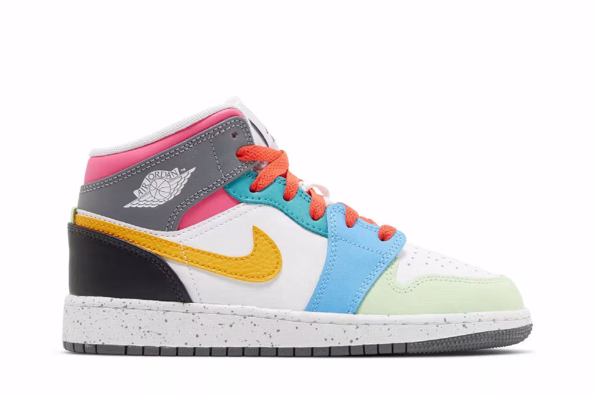 Air Jordan 1 Mid SE GS Multi-Color, view 2