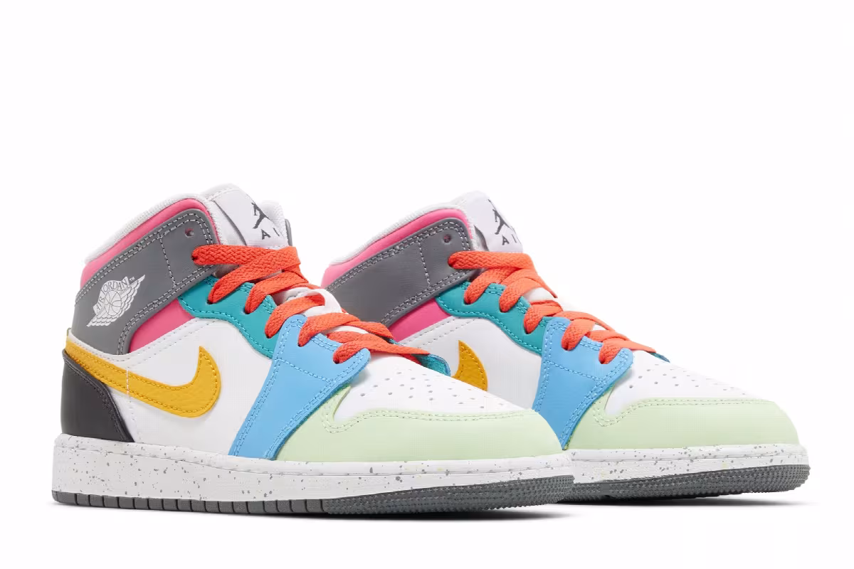 Air Jordan 1 Mid SE GS Multi-Color, view 9