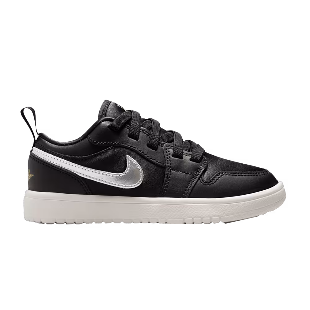 Air Jordan 1 Low ALT SE PS Black Metallic Silver