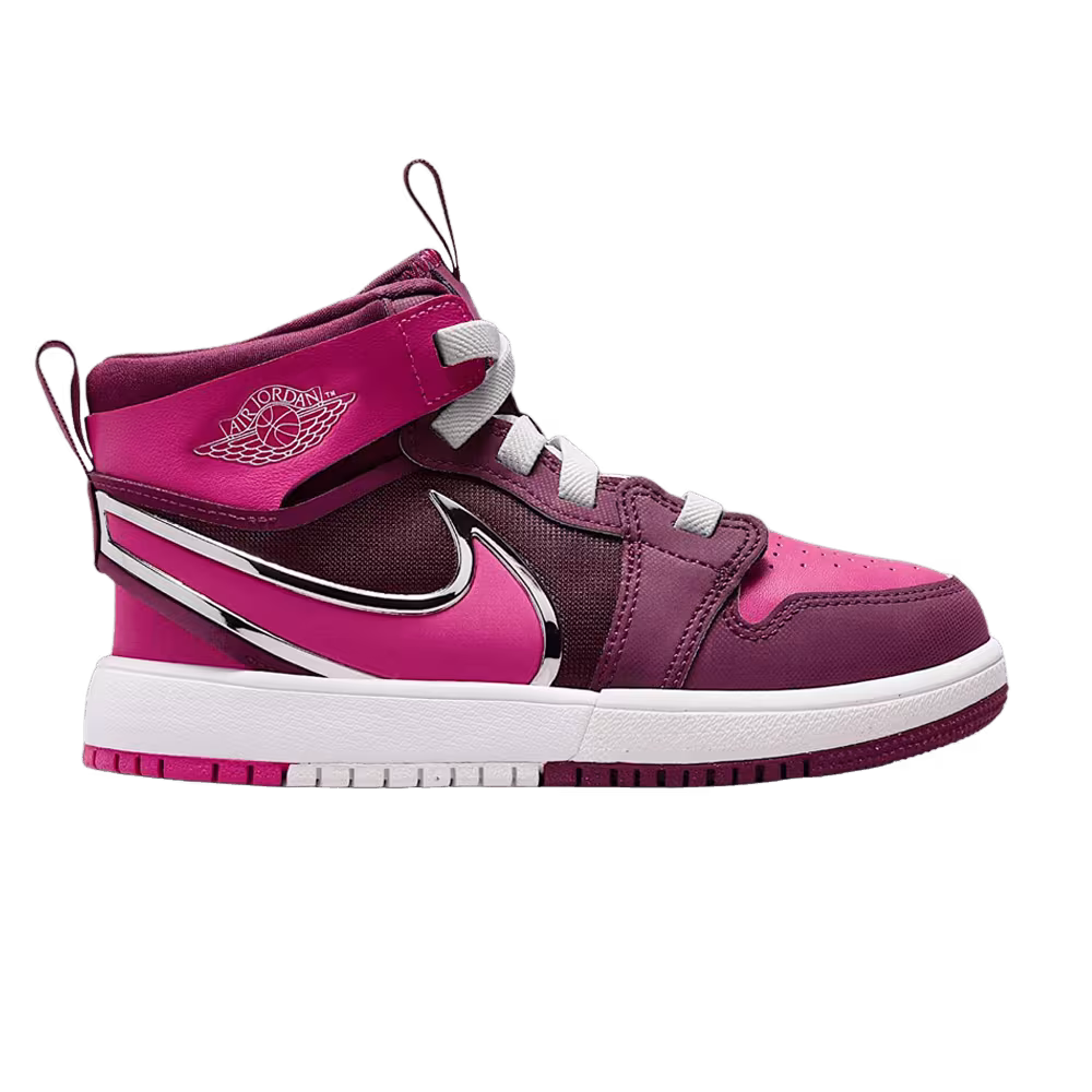 Air Jordan 1 Mid RM EasyOn PS Bordeaux/White/Volt Tint/Active Pink