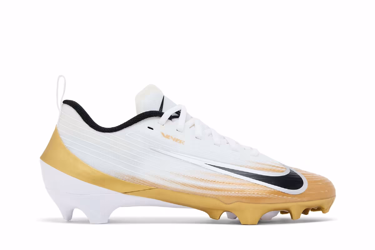 Nike Vapor Speed 3 White Metallic Gold Black, view 2
