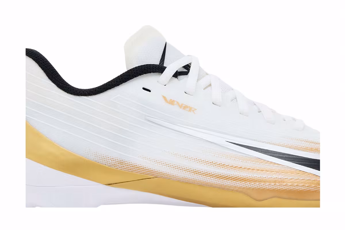 Nike Vapor Speed 3 White Metallic Gold Black, view 3