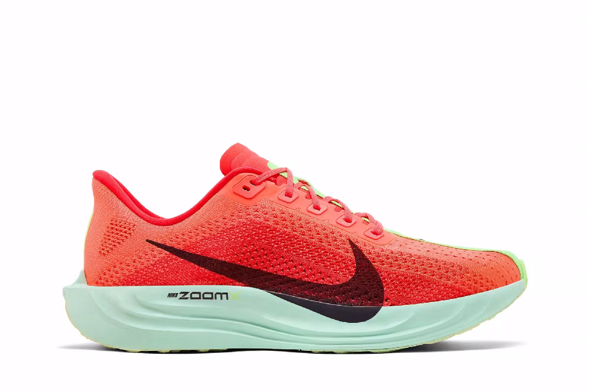 Nike Pegasus Plus Bright Crimson Lime Blast, view 2