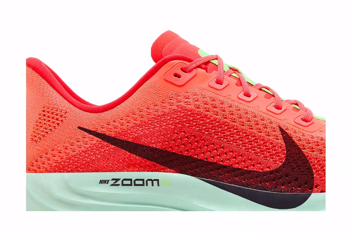 Nike Pegasus Plus Bright Crimson Lime Blast, view 3