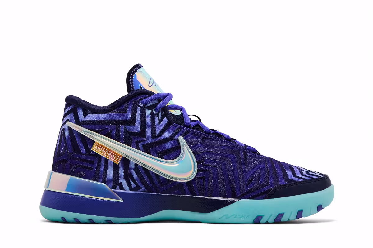Monopoly x Nike Zoom LeBron NXXT Genisus Persian Violet, view 2