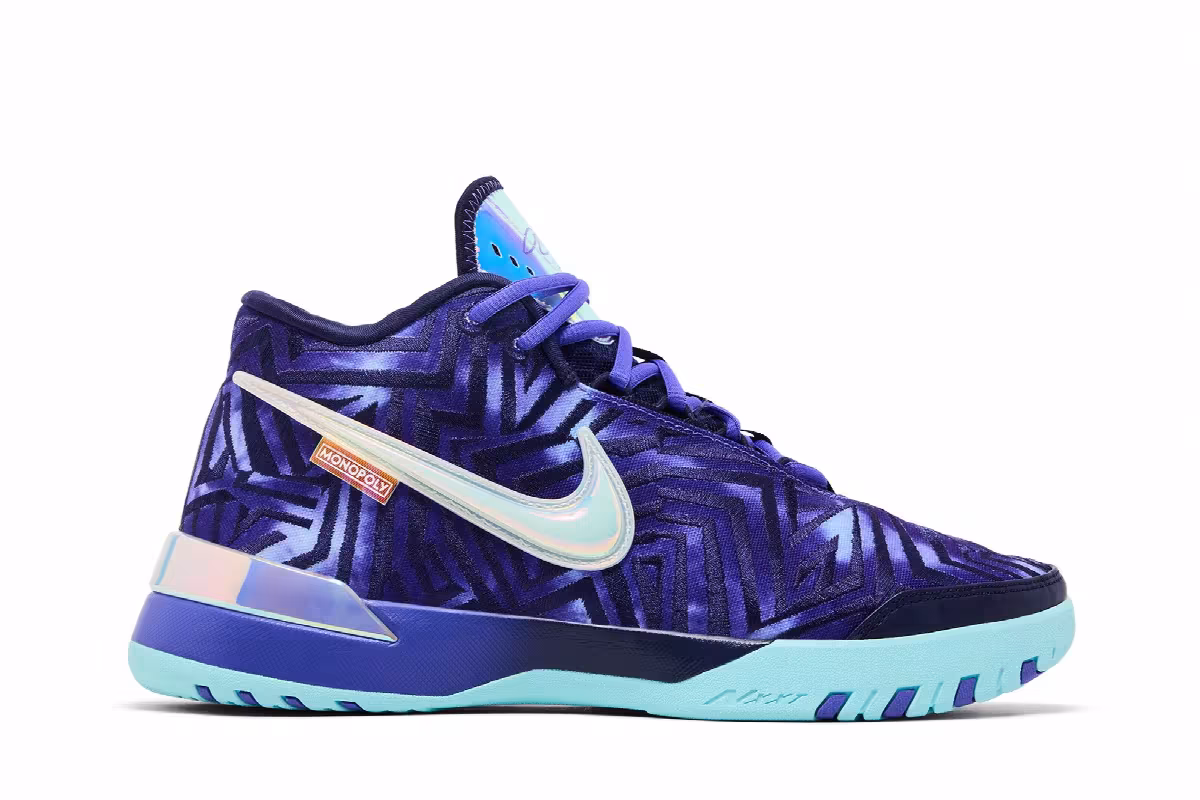 Monopoly x Nike Zoom LeBron NXXT Genisus EP Persian Violet, view 2