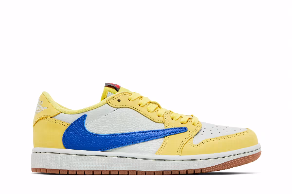 Travis Scott x Women's Air Jordan 1 Low OG SP Canary, view 2