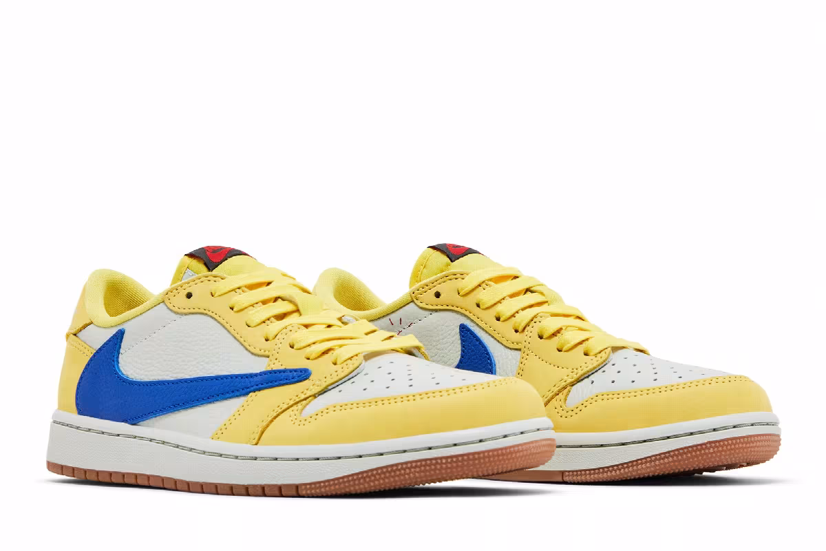 Travis Scott x Women's Air Jordan 1 Low OG SP Canary, view 9