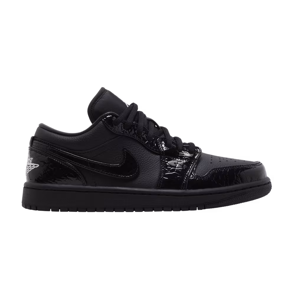Women's Air Jordan 1 Low SE Black Croc