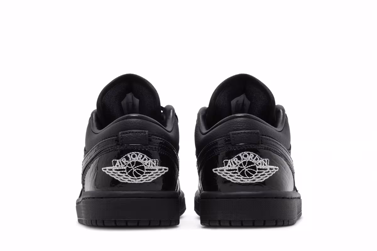 Women's Air Jordan 1 Low SE Black Croc, view 7
