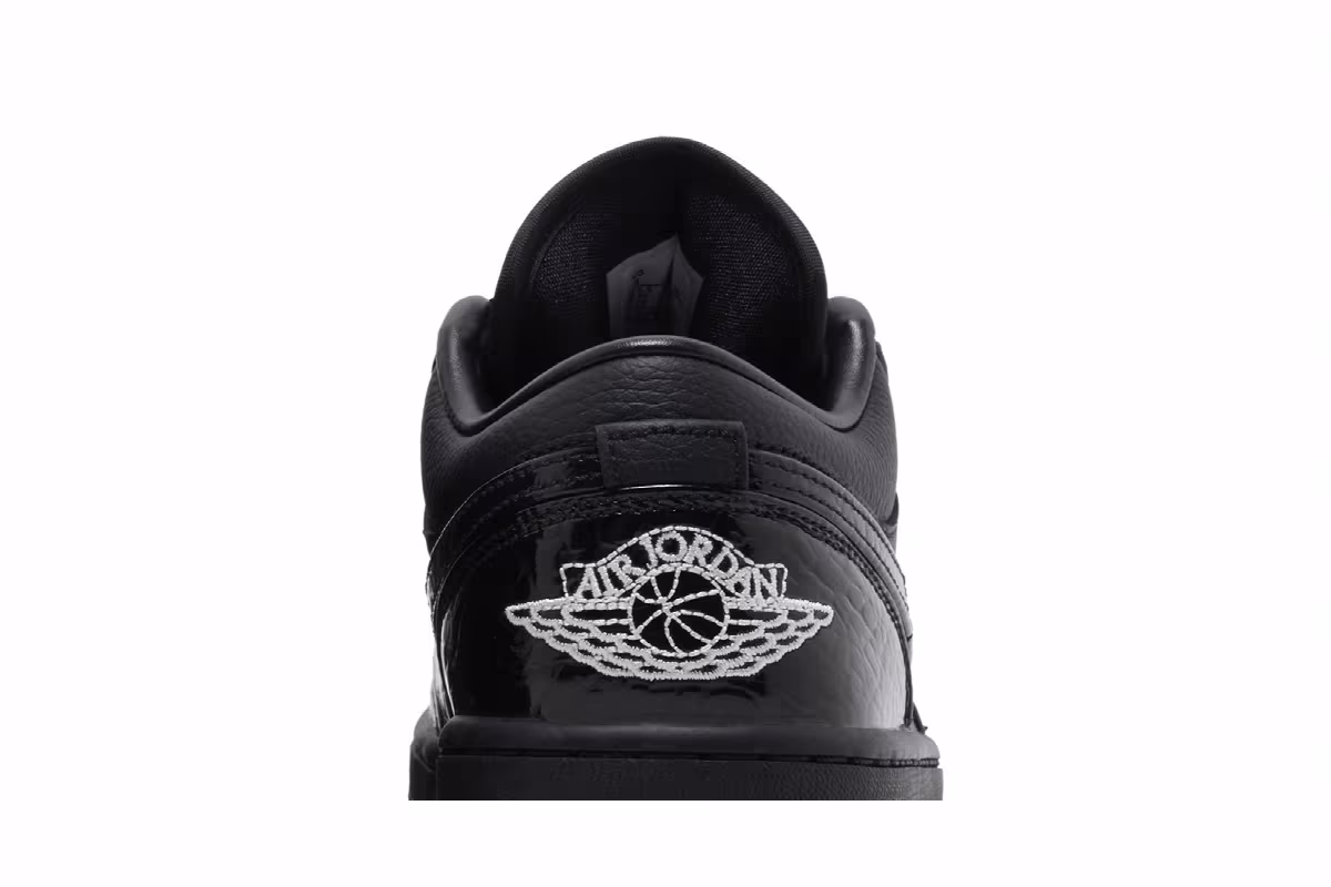 Women's Air Jordan 1 Low SE Black Croc, view 8