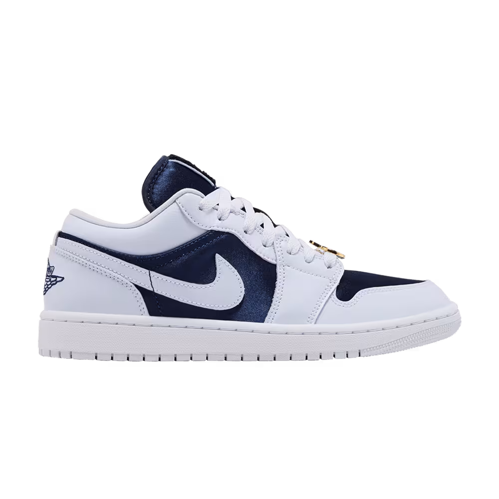 Women's Air Jordan 1 Low SE Midnight Navy Gold Charms