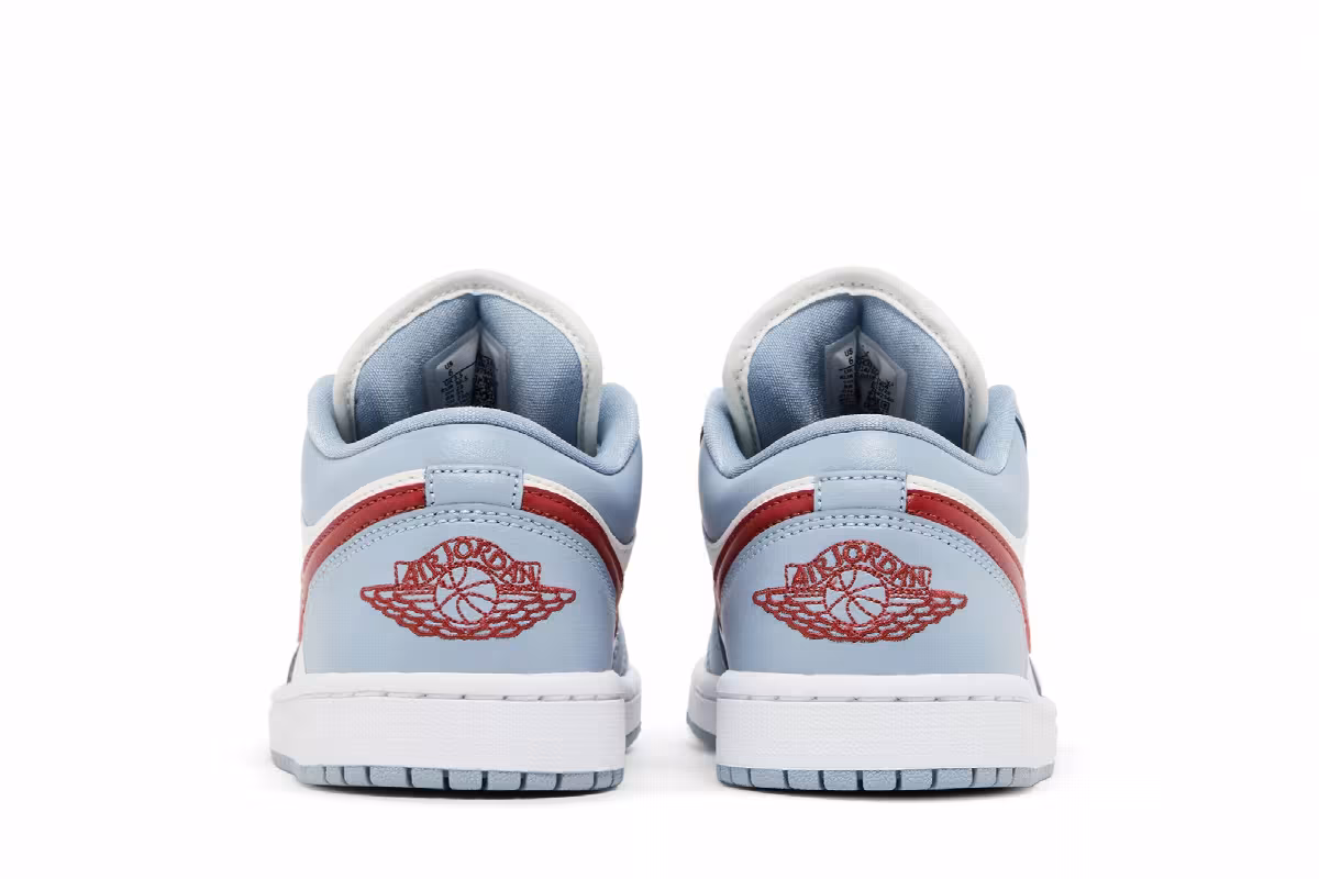 Women's Air Jordan 1 Low Blue Whisper Dune Red, view 7