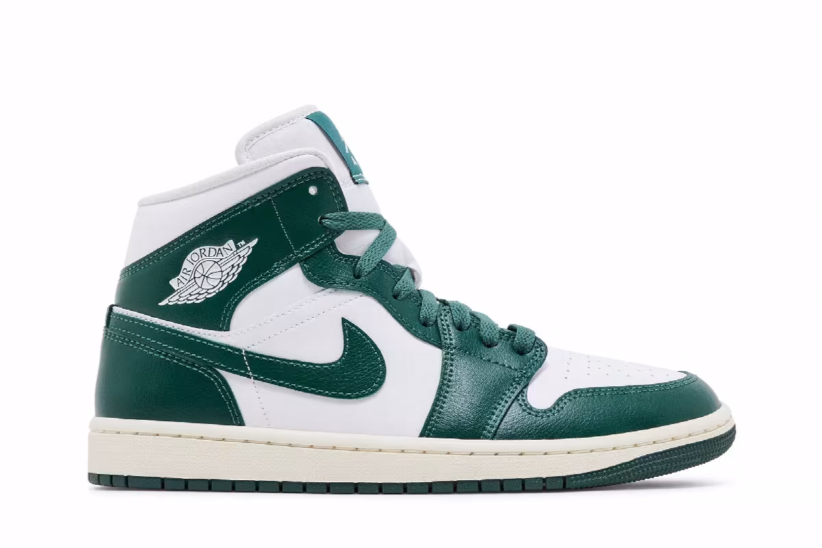 Women's Air Jordan 1 Mid Oxidized Green, view 2