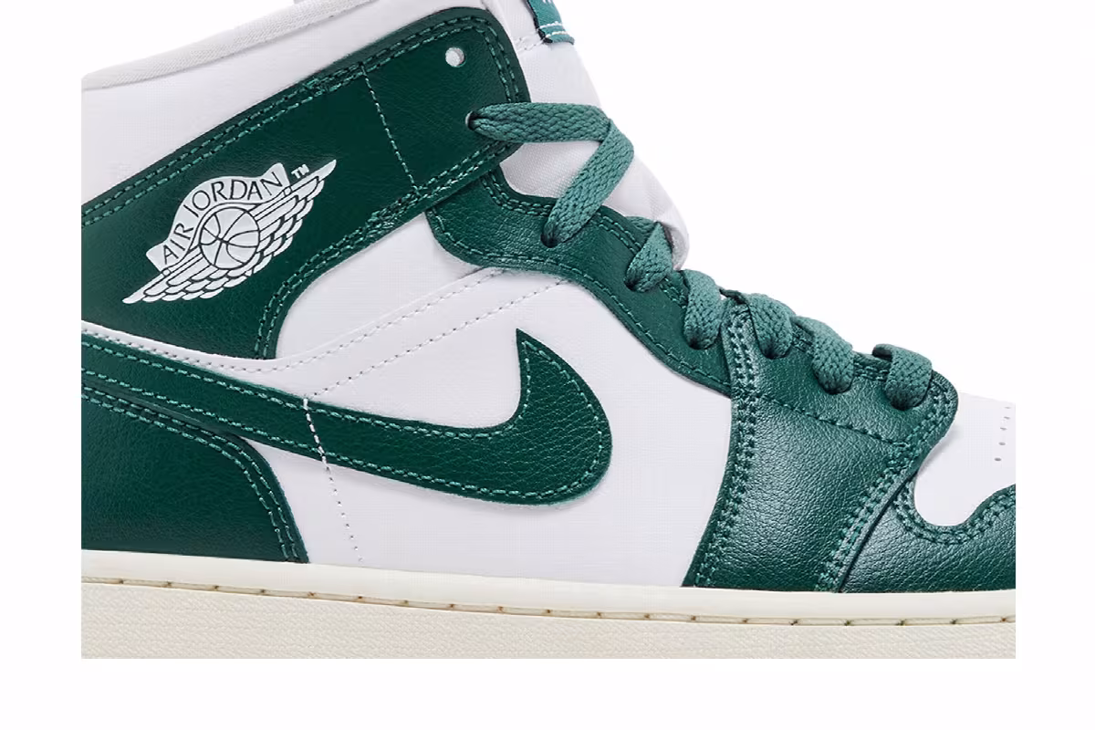 Women's Air Jordan 1 Mid Oxidized Green, view 3