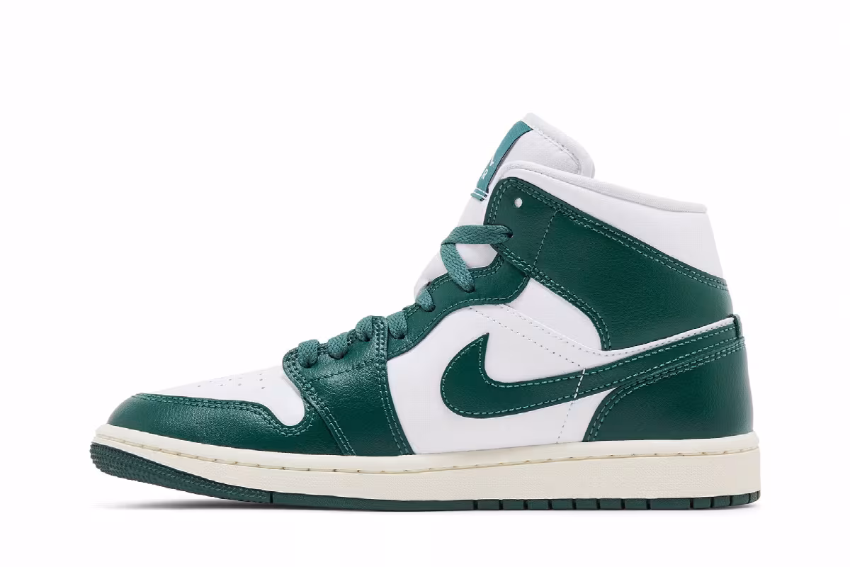 Women's Air Jordan 1 Mid Oxidized Green, view 4