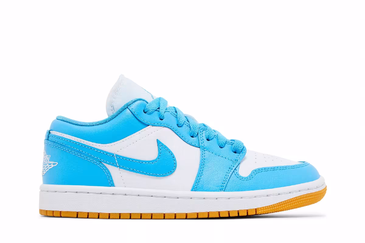 Women's Air Jordan 1 Low Dark Powder Blue Gum, view 2