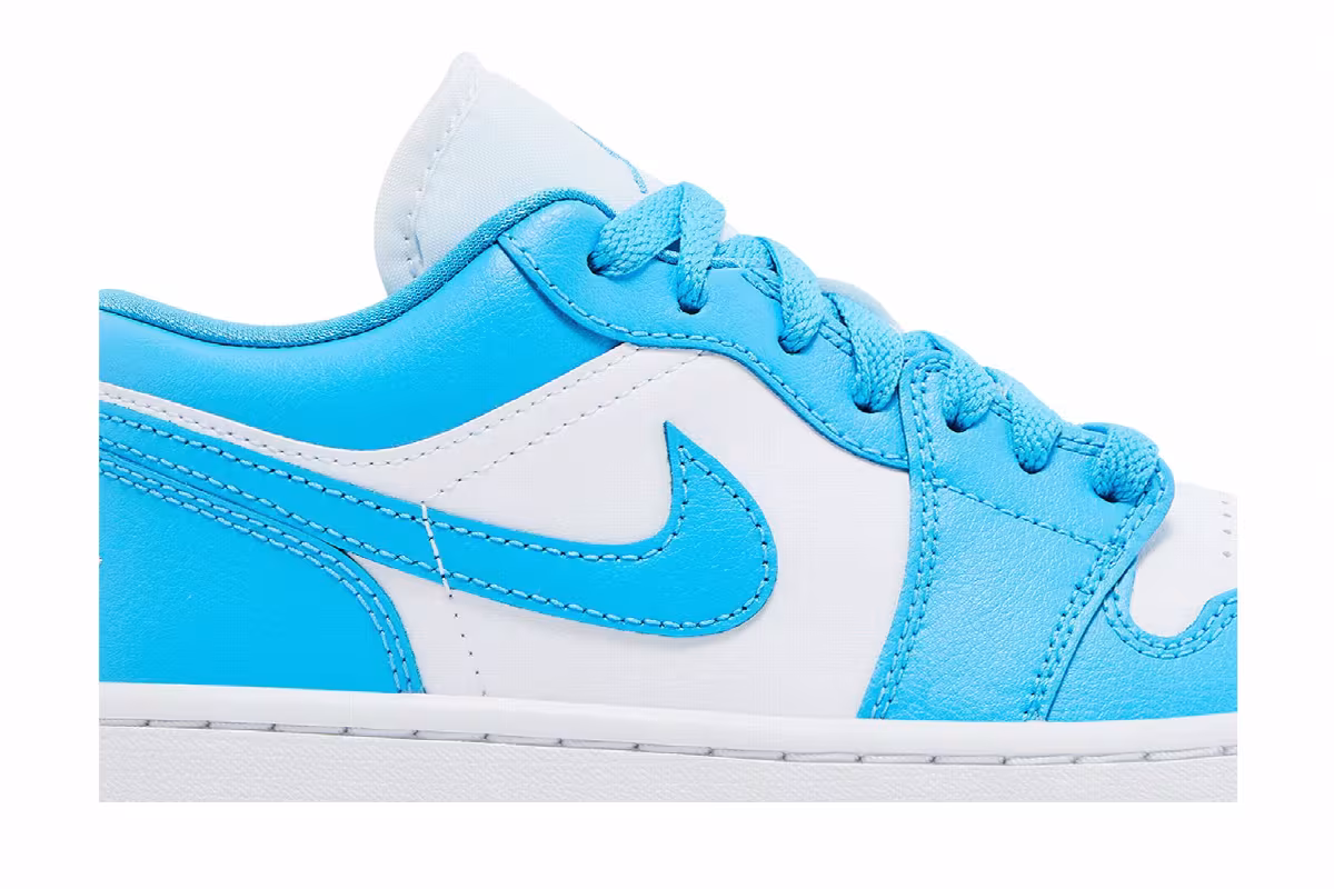 Women's Air Jordan 1 Low Dark Powder Blue Gum, view 3