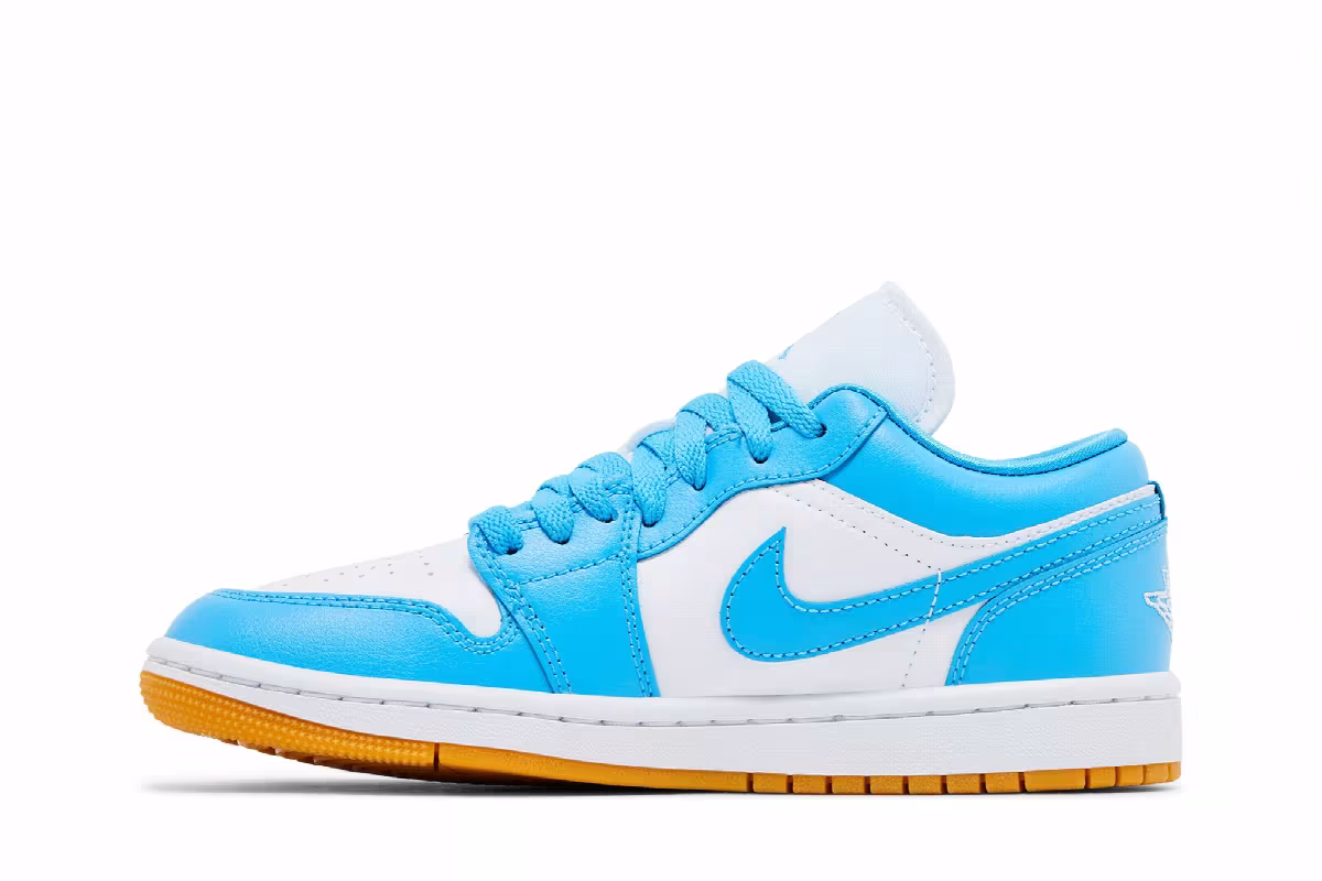 Women's Air Jordan 1 Low Dark Powder Blue Gum, view 4