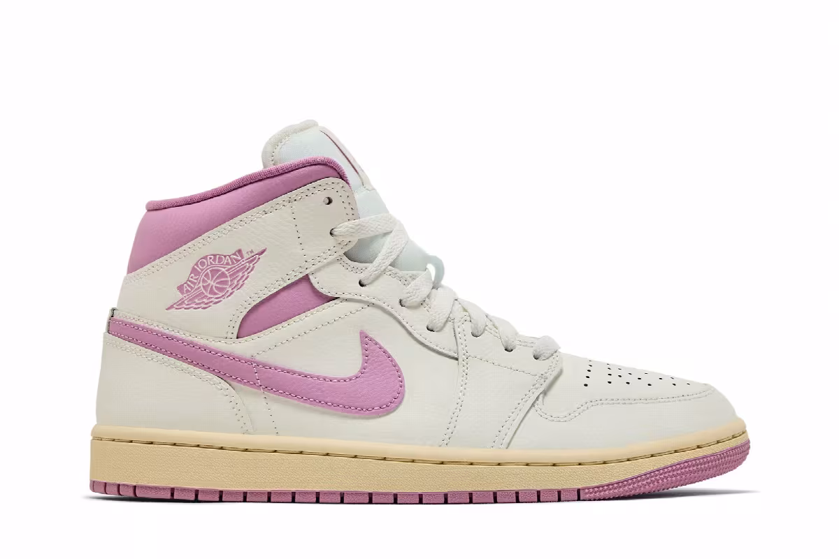 Women's Air Jordan 1 Mid Strawberries & Cream, view 2