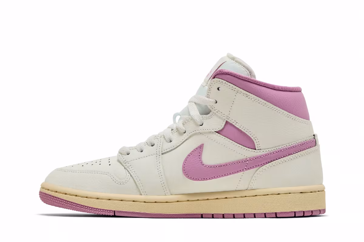 Women's Air Jordan 1 Mid Strawberries & Cream, view 4