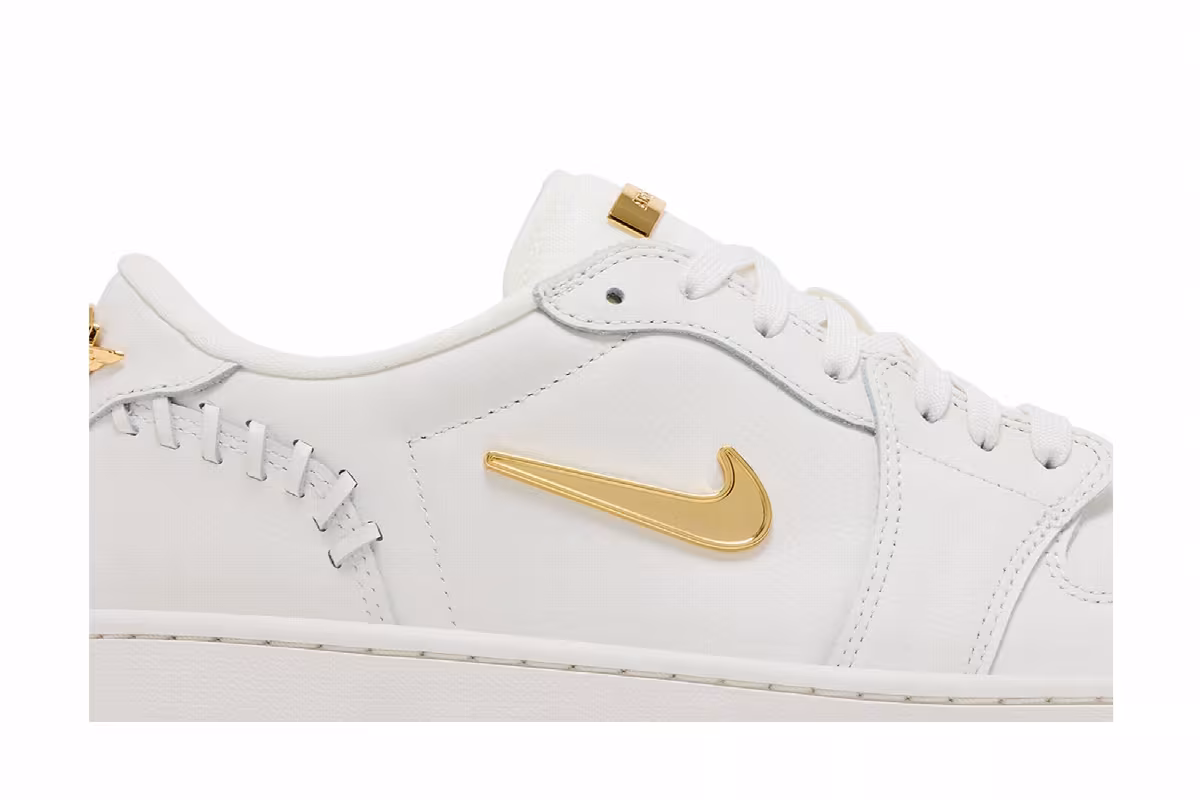 Women's Air Jordan 1 Low Method of Make Sail Metallic Gold, view 3