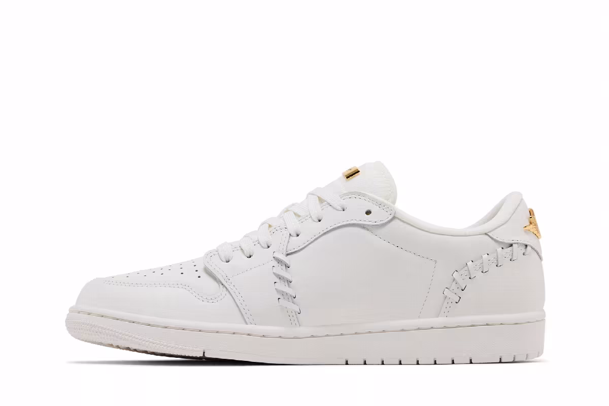 Women's Air Jordan 1 Low Method of Make Sail Metallic Gold, view 4