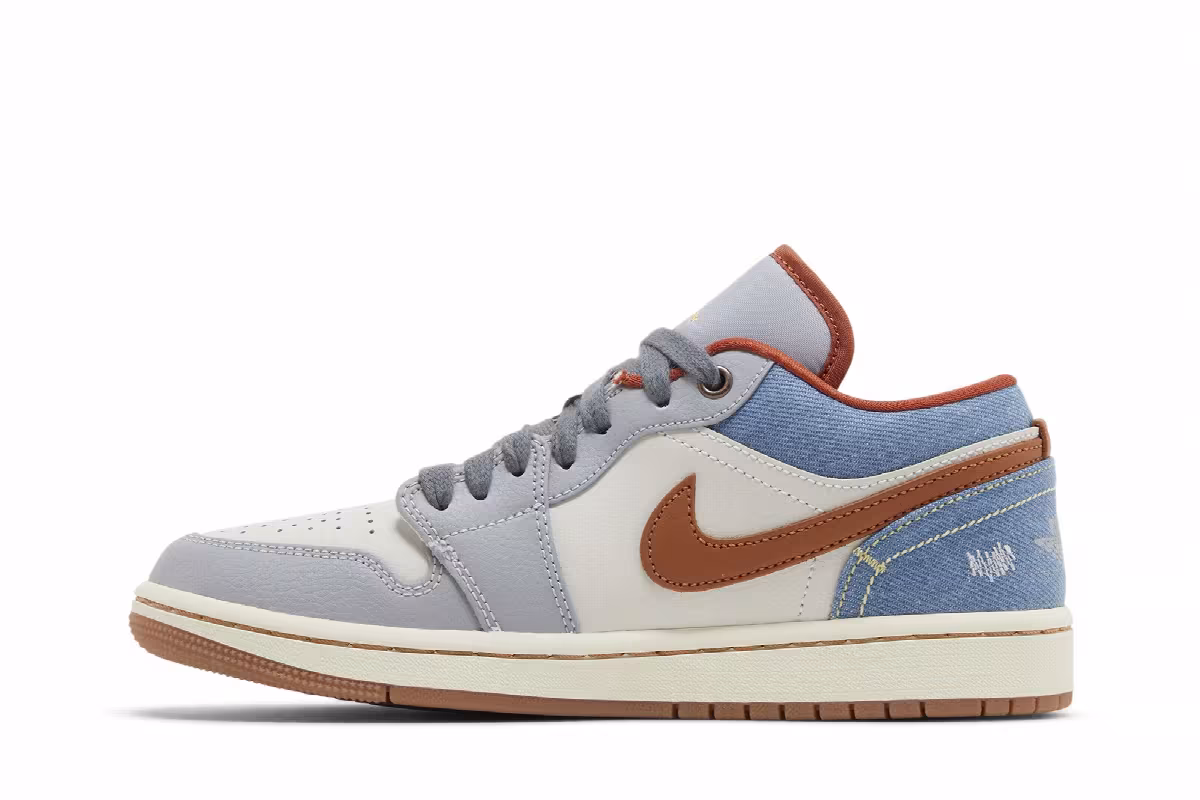 Women's Air Jordan 1 Low Phantom Denim, view 4