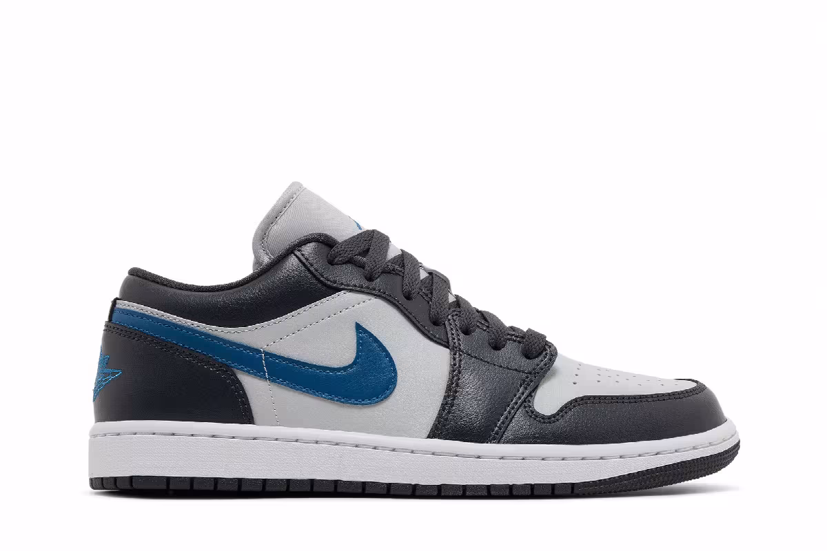 Women's Air Jordan 1 Low Anthracite Industrial Blue, view 2