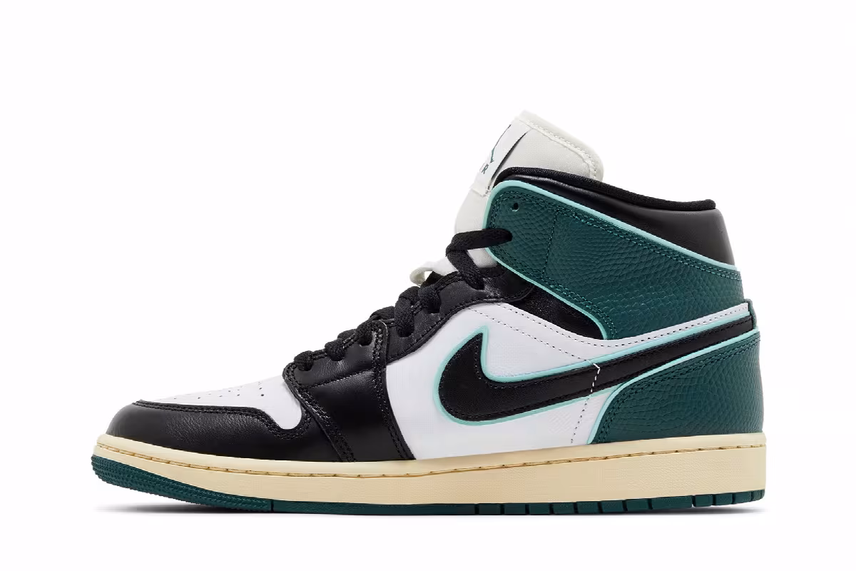 Women's Air Jordan 1 Mid Oxidized Green, view 4