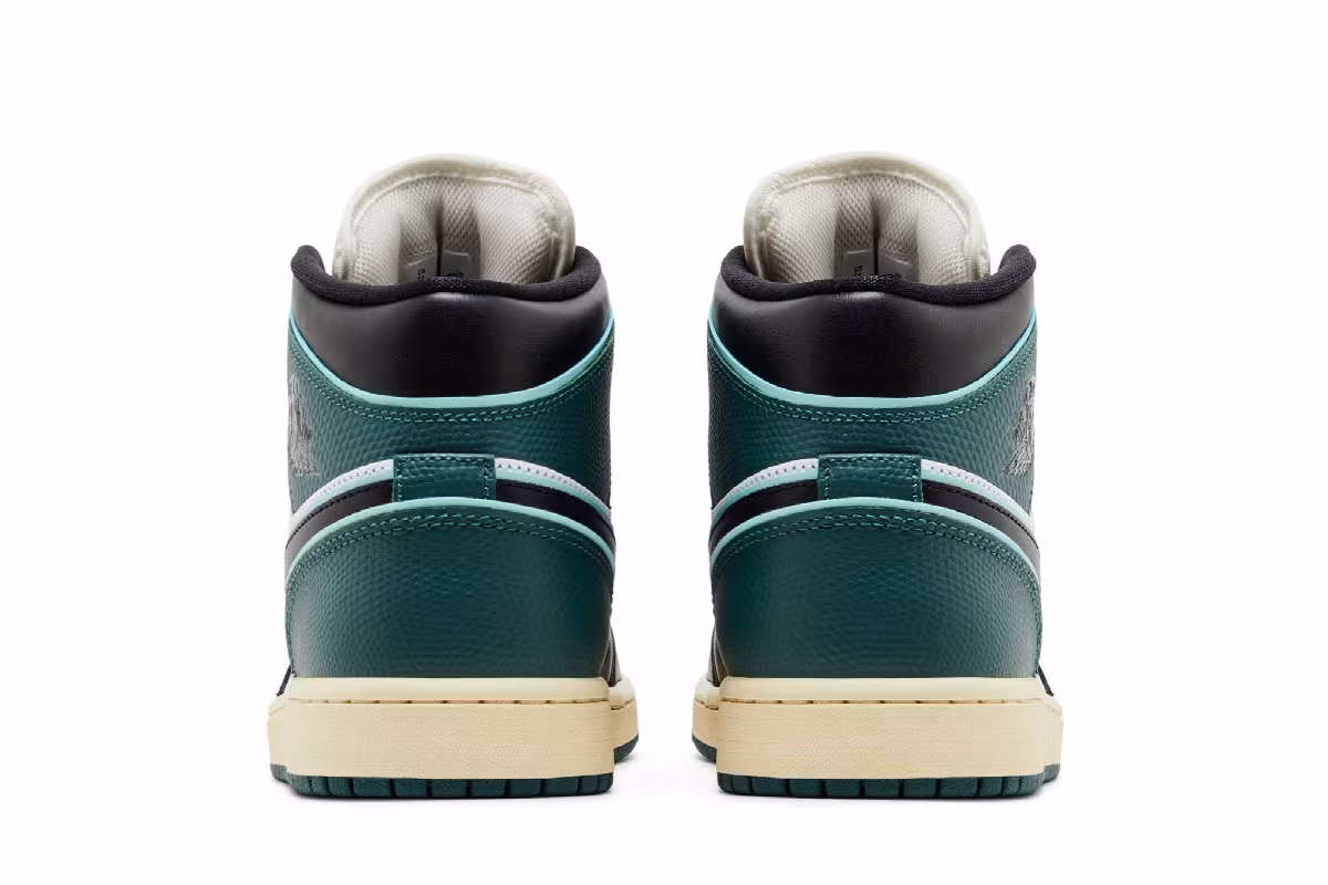 Women's Air Jordan 1 Mid Oxidized Green, view 7