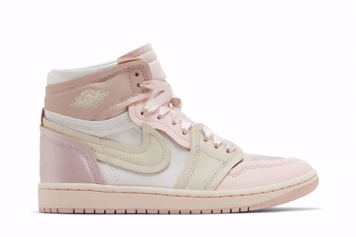 Women's Air Jordan 1 High Method of Make Pink Oxford, view 2